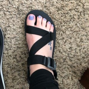 Black Columbia Brand sandals